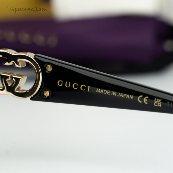 BRAND NEW Gucci GG1692S 001 Black Grey Square Women Sunglasses GG 1692S